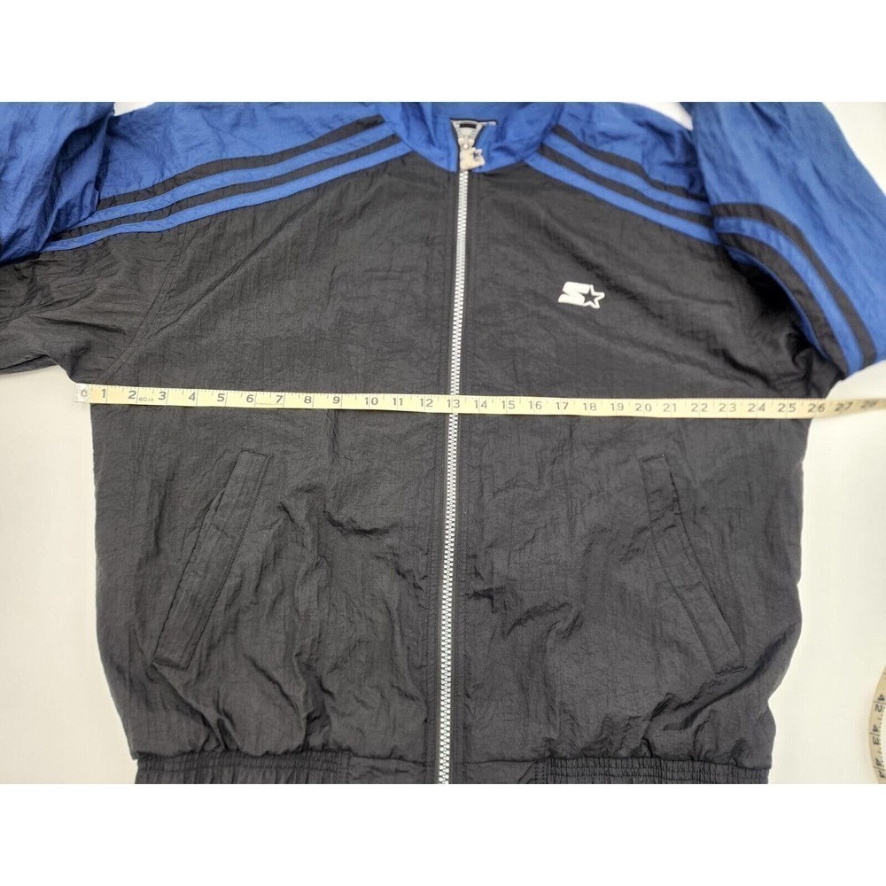 Vintage Starter Nylon Windbreaker Blue Long Sleeve Jacket Men's Size Large - Picture 6 of 11